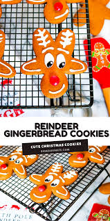 Turn your gingerbread men upside down then decorate them to these adorable reindeer cookies! Reindeer Gingerbread Cookies Upside Down Gingerbread Man Reindeer Cookies Big Bear S Wife