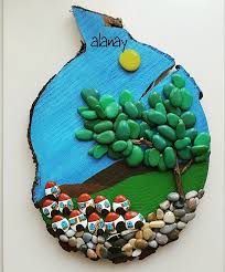 Tas Tasboyama Stone Stonepainting Stoneart Resim Hobi Terapi Rockspaint Tasboyamasanati Manzara Yaratici Boyali Kayalar Elisi Fikirleri