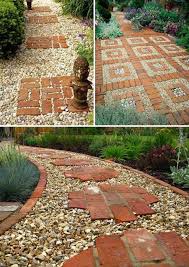 8 Put Great Red Bricks Over A Gravel Path Lay A Stepping Stones And Path Combo To Update Your Landscape Garten Landschaftsbau Garten Garten Pflaster
