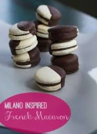 Black And White Vanilla Sandwich Cookies Milano Inspired French Macarons Recipe Macaron Recipe Desserts Macaron Cookies