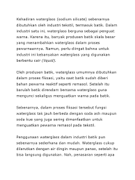 Sehingga akan nampak dua warna, yaitu warna dasar asli kain mori berasal dari mori yang tertutup malam/ lilin, dan warna setelah proses pewarnaan yang dilakukan. Cara Mengunci Warna Baru