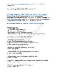 Soal Essay Geografi Kelas 10 Sma Ma Semester 2 Terbaru