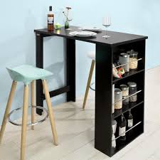 Sobuy Fwt17 Sch Table Haute Table De Bar Mange Debout Avec 3 Etageres De Rangements Noir En 2020 Table De Cuisine Avec Rangement Table Bar Cuisine Rangement Fait Maison
