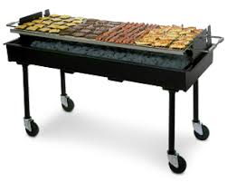 This gas propane grill with 4 burners is a perfect helper for you to enjoy gatherings in your backyard. Charcoal Fired Commercial Grill Caster Mounted Series Belson Outdoors