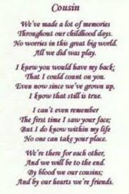 Cousin Death Poems Friendship Poems Childhood Memories Quotes Memories Quotes