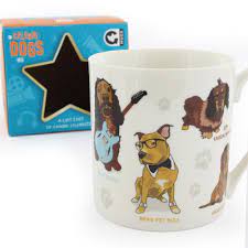 You can choose up to 3 dog images with over 100 dog breeds. Funny Novelty Celebri Dogs Ceramic Coffee Mug Yellow Octopus