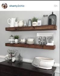 Dining room wall shelf ideas. Pin By Jamie Brindley On For The Home Dining Room Floating Shelves Dining Room Shelves Farmhouse Dining