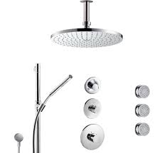 Hansgrohe Axor Starck Thermostatic Shower Set With Showerhead Handshower And Body Sprays Axor Starck Set 3 Shower Systems Hansgrohe Shower Set