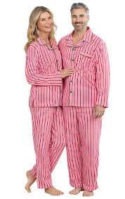 Candy Cane Fleece His Hers Matching Pajamas In His Hers Matching Couples Pajamas Matching Family Pajamas Pajamagram