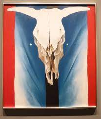 Red, white, and blue grew out of these influences and evoked the contradictions inherent in american society as the affluence of the roaring twenties gave way to the great depression and an unforgiving dust bowl that ravaged the farms and ranches of the american southwest. Modern Art Monday Presents Georgia O Keeffe Cow S Skull Red White And Blue The Worley Gig