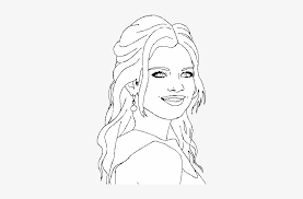 There are tons of great resources for free printable color pages online. Selena Gomez With Curly Hair Coloring Page Drawing 600x470 Png Download Pngkit