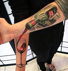 Pouring Wine Couples Tattoo Designs Clever Tattoos Matching Couple Tattoos