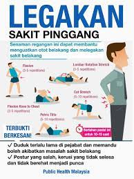 We did not find results for: Public Health Malaysia Jika Anda Sakit Pinggang Mungkin Anda Rasa Perlukan Lebih Banyak Rehat Dan Tidak Bergerak Hakikatnya Otot Otot Pinggul Dan Belakang Itu Perlu Diregangkan Dan Di Gerakkan Lakukan 5