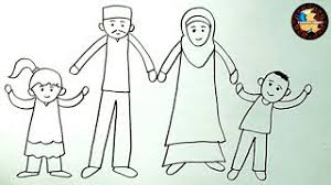 Lebih baik lagi jika memberikan anak anak berbagai. Cara Menggambar Orang Keluarga Bapak Ibu Dan Anak Youtube