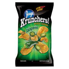 Krunchers Kettle Cooked Jalapeno Potato Chips 8oz Potato Chips Kettle Cooked Chips How To Cook Potatoes