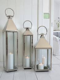 Big Stainless Steel Lanterns Outdoor Hanging Lanterns Lanterns Decor Outdoor Candle Lanterns