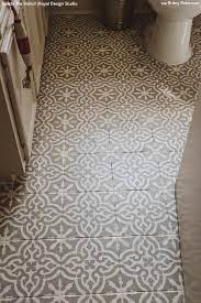 How To Paint Your Bathroom Floors With Tile Stencils Diy Tutorial Tile Stencils Diy Painting Bathroom Tiles Painting Ceramic Tile Floor