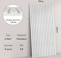 TONOR 8 Pacchetti di Pannelli Fonoassorbenti, Pannelli Insonorizzanti  Isolante Acustico, Pannelli Acustici per Studi di Registrazione, Uffici,  Studi ...