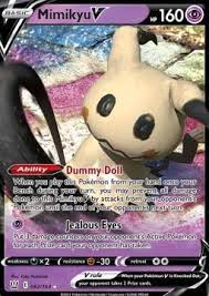 It has a hard time getting it right, so it's crying inside. Mimikyu V 62 Battle Styles Cardmarket