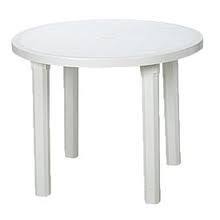 White Round Garden Table Detachable Legs For Easy Storage Light Weight Made Of Plastic Resin Chairs Avail Round Garden Table Garden Table Simple Storage