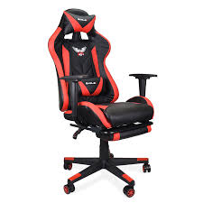 Mophorn high back reclining chair 360 degree swivel racing chair executive racing style computer gaming chair with footrest pu leather computer office chair (black and red with footrest): Eaglex Racing Gaming Chair Red Black