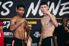 Davis is now in super featherweight. Photos Gervonta Davis Ricardo Nunez Make Weight The Ring
