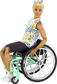 Barbie Ken Fashionistas Doll #167 with Wheelchair and Ramp, Tie-Dye Shirt  and Accessories - Walmart.com
