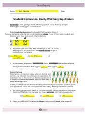 Q = 0.36 or 36% b. Student Exploration Hardy Weinberg Equilibrium Answer Key Docx Student Exploration Hardy Weinberg Equilibrium Answer Key Download Student Course Hero