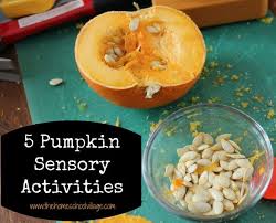 5 Pumpkin Sensory Activities The Homeschool Village Sensory Activities Kids Sensory Activities Pumpkin
