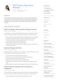 operations manager resume & writing