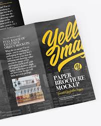 Download A4 Brochure Mockup In Stationery Mockups On Yellow Images Object Mockups PSD Mockup Templates