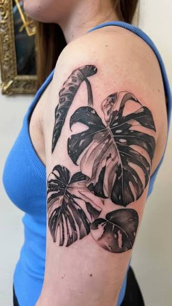 Monstera Tattoo Sleeve