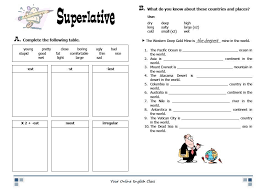 Superlatives Esl Worksheets Exercise For Kids Worksheets For Kids Superlative Adjectives