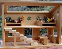 Maison De Poupee Bois Maison De Poupees En Bois Kit Maison De Etsy Wooden Dollhouse Doll House Dollhouse Furniture