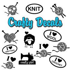 The most common ones you will find in patterns are k2tog (knit two. Knitting Decal Sticker Car Truck Decals Emblems License Frames Car Truck Parts