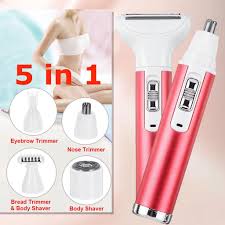 New double halo head for faster hair removal. 5 In 1 Lady Shaver Painless Face Body Hair Remover Eyebrow Trimmer Epilator With 5 Replaceable Heads Buy At A Low Prices On Joom E Commerce Platform