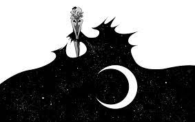 Looking for the best wallpapers? Anime Art Moon Girl Black White Wallpaper 6268x3957 800862 Wallpaperup