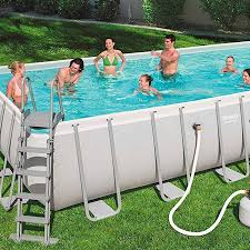 Bestellen sie bei poolseller den passenden gartenpool. Grosser Oberirdischer Pool Fur Den Garten Idfdesign