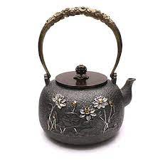 Towa Workshop Tetsubin Cast Iron Teapot Kettle High End Elegant Lotus 1 3l No Enamel Interior Tea Pots Cast Iron Tea Pot Antique Tea Sets