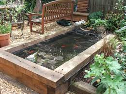 Raised Pond With Sleepers Garden Pond Design Ponds Backyard Raised Pond