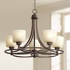 Whitfield 23 Wide Oil Rubbed Bronze 5 Light Chandelier 9h292 Lamps Plus Oil Rubbed Bronze Chandelier Bronze Chandelier Chandelier Lighting