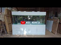 Meja Aquarium Minimalis Ikan Arwana Platinum Silver Aquarium Mebel Minimalis