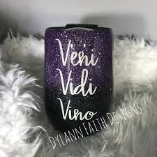 Black And Silver Ombre Tumbler Ombre Purple And Black Glitter Wine Tumbler Glitter Wine Purple Cups Glitter Cups