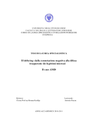 Tesi Di Laurea Specialistica