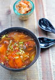 Spicy Kimchi Soup In Sonnet S Kitchen Soup Recipes Recipes Kimchi Soup Recipe