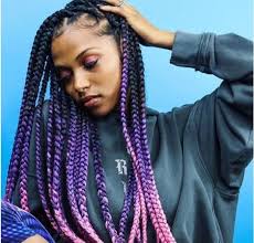 Ombre Black And Blue Braids 20 Looks That Will Make You Rethink Unicorn Braids Un Ruly Unicorn Braid Cute Box Braids Blonde Box Braids