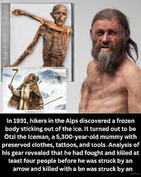 In the high Alps, a routine hike turned into one of the most astonishing archaeological  discoveries ever made. In 1991, hikers stumbled upon a human body emerging  from melting ice near a