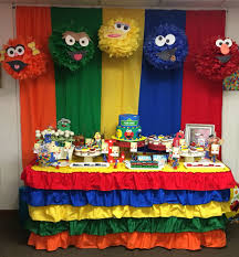 Sesame Street Theme Party Table Sesame Street Birthday Party Sesame Street Birthday Elmo Birthday Party