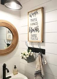 Wash Those Hands Brush Those Teeth Sign Framed Sign Bathroom Wall Decor Fixer Upper Style Hand Painted Rustic Home Decor Farmhouse Bathroom Wall Decor Diy Bathroom Farmhouse Style Bathroom Wall Decor