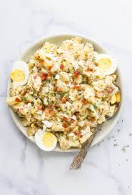 Add to vegetable mayonnaise mixture and toss. Creamy Easy Potato Salad With Bacon The Best Potato Salad Recipe